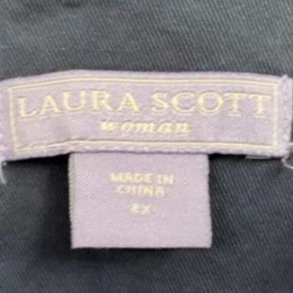 Laura Scott Navy Blue Lightweight Jacket (size 2X) Gently Worn - Picture 6 of 7